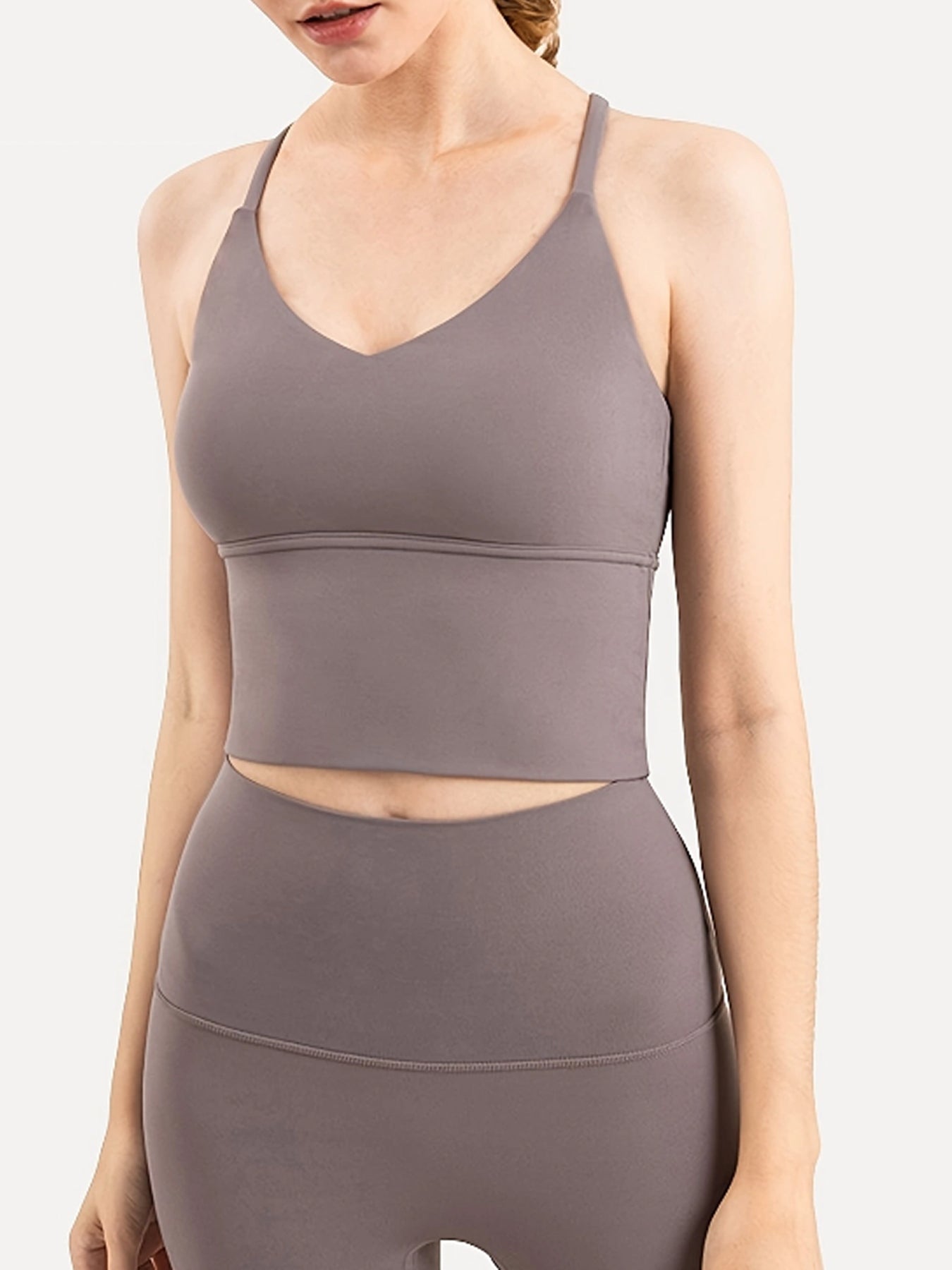 2-Pack Women's Yoga Sports Bra Medium-High Support  Seamless Naked Feel